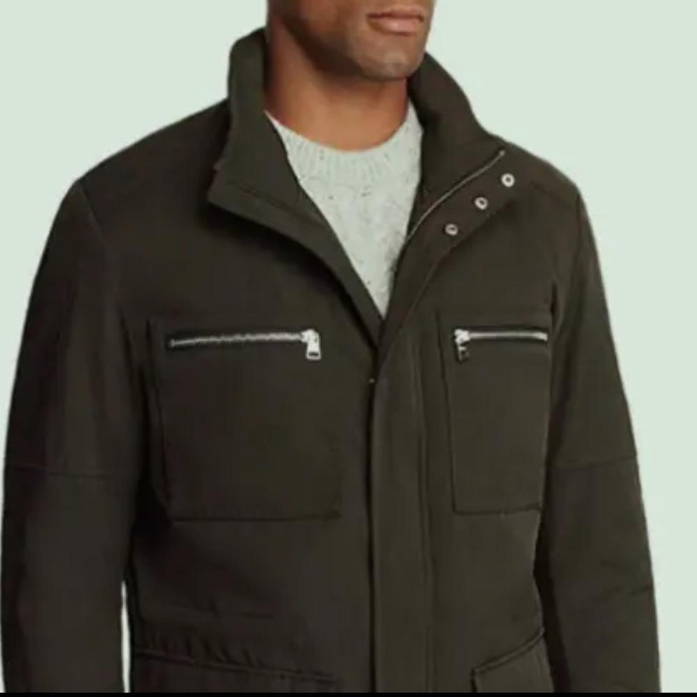 NWOT Hugo Red Men's Dark Green Bingou Zip-off Hood Field Jacket